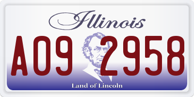 IL license plate A092958
