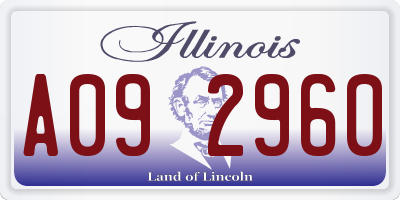 IL license plate A092960
