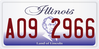 IL license plate A092966