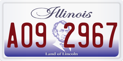 IL license plate A092967