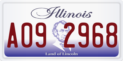 IL license plate A092968