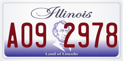 IL license plate A092978