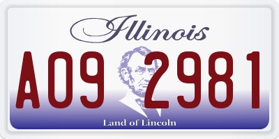 IL license plate A092981