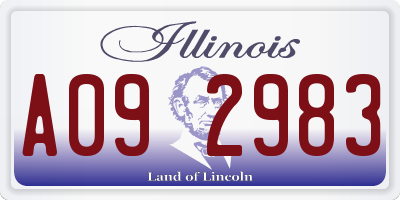 IL license plate A092983