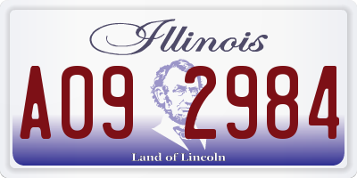 IL license plate A092984