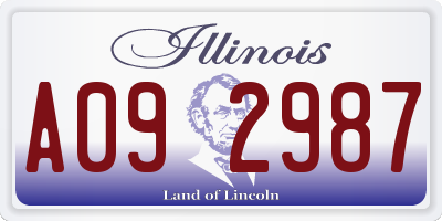 IL license plate A092987