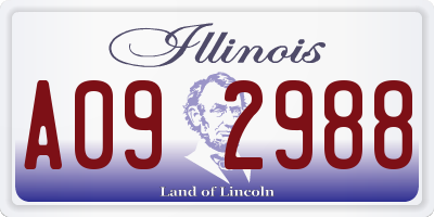 IL license plate A092988