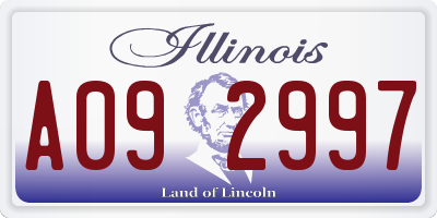 IL license plate A092997