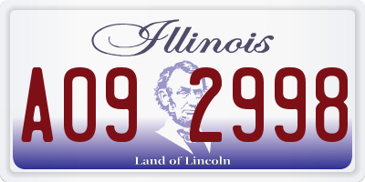 IL license plate A092998
