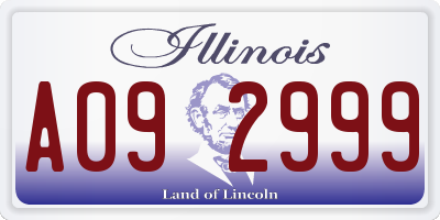 IL license plate A092999