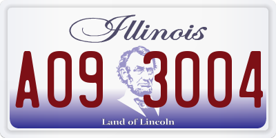 IL license plate A093004