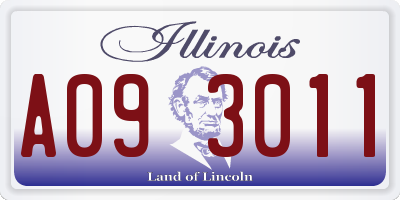 IL license plate A093011