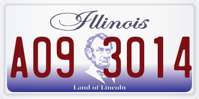 IL license plate A093014