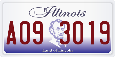 IL license plate A093019