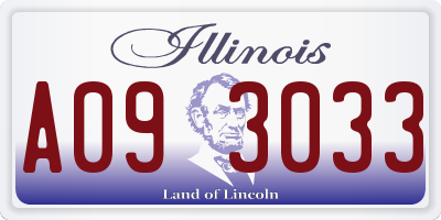 IL license plate A093033