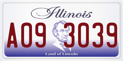 IL license plate A093039