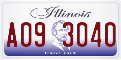 IL license plate A093040
