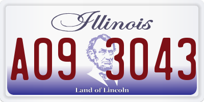 IL license plate A093043