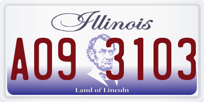 IL license plate A093103