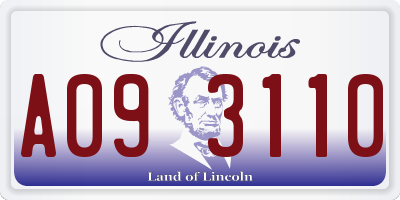 IL license plate A093110