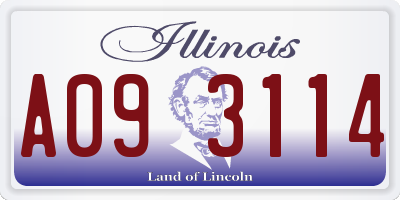 IL license plate A093114