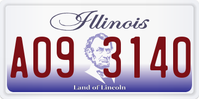 IL license plate A093140