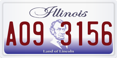 IL license plate A093156