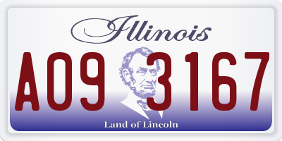 IL license plate A093167