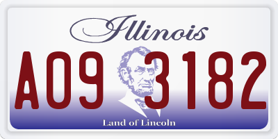 IL license plate A093182