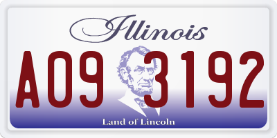 IL license plate A093192