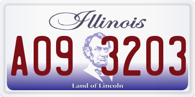 IL license plate A093203