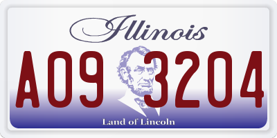 IL license plate A093204