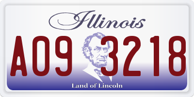 IL license plate A093218