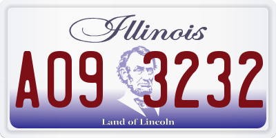 IL license plate A093232
