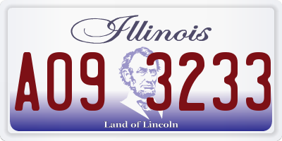IL license plate A093233