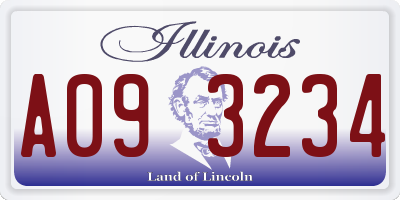 IL license plate A093234