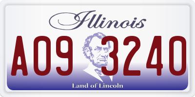 IL license plate A093240