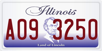 IL license plate A093250