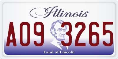 IL license plate A093265