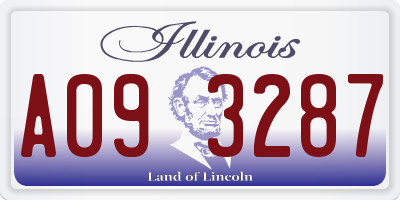 IL license plate A093287