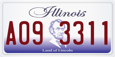 IL license plate A093311