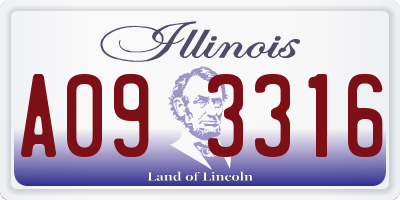 IL license plate A093316