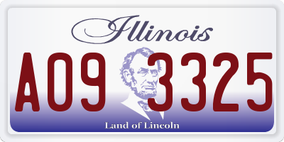 IL license plate A093325