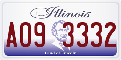 IL license plate A093332