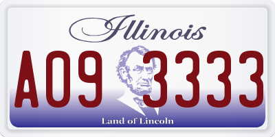 IL license plate A093333