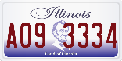 IL license plate A093334