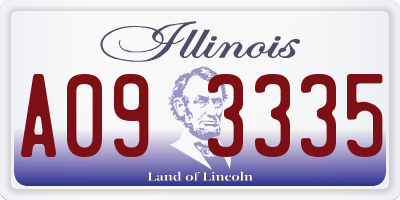 IL license plate A093335