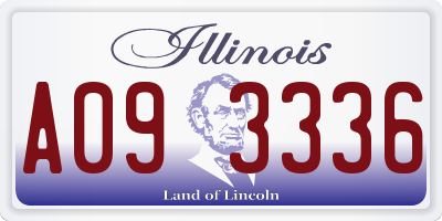 IL license plate A093336