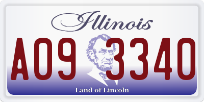 IL license plate A093340