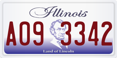 IL license plate A093342